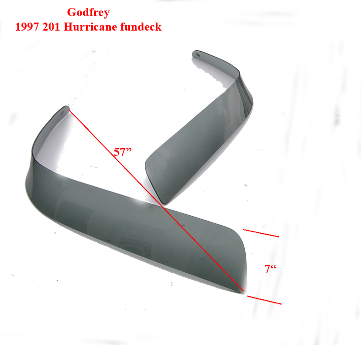 Godfrey 1997 201 Hurricane Fundeck Bow Shield