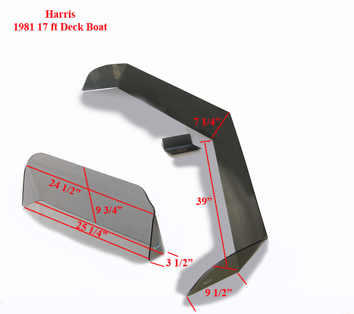 Harris 1981 17ft DC Kayote Deck Boat Console Shield
