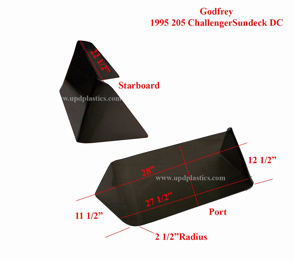 Godfrey 1995 205 Challenger Sundeck DC Console Shield