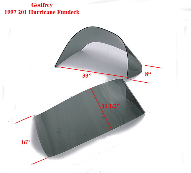 Godfrey 1997 201 Hurricane Fundeck Console Shield